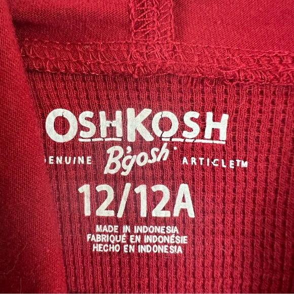 OshKosh Waffle Knit Long Sleeve Hoodie - Picture 4 of 6